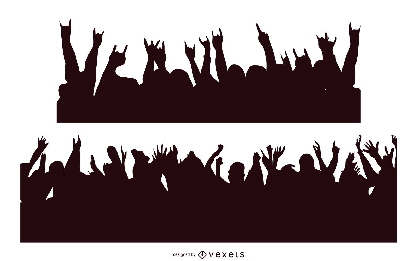 Concert Crowd Silhouette Png Clip Art Illustrations Illustration | My ...