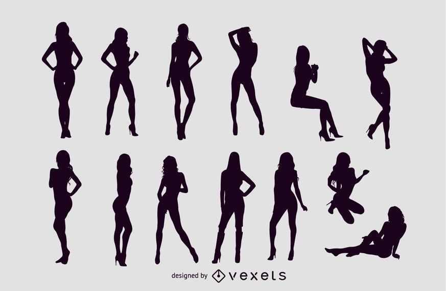 Vector Libre Sexy Girls Silhouettes Descargar Vector