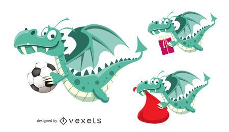 New Year dragon 2012 vector