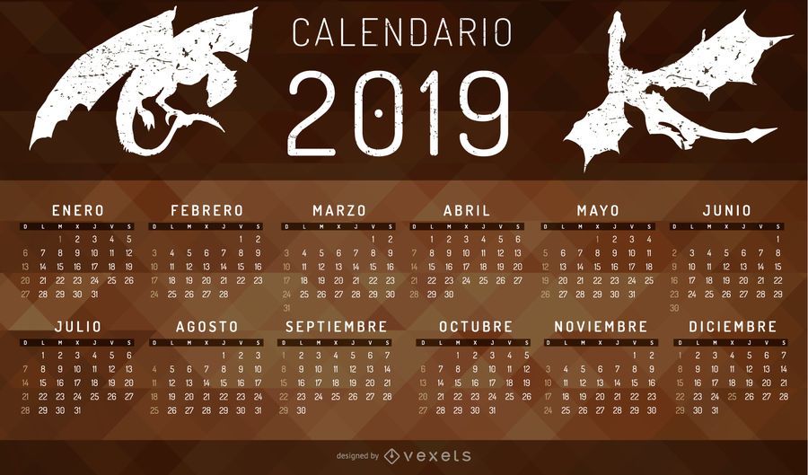 2019 Dragon Calendar Design 2019 Dragon Calendar Design