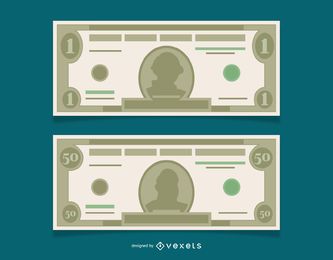Vector Free Dollar Banknotes