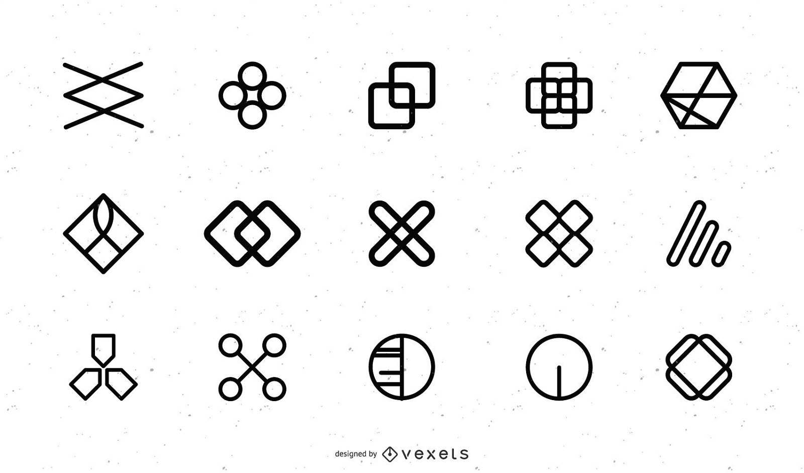 Pack de elementos de diseño de iconos vectoriales gratis 01