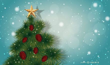 Snowy Christmas Tree design Snowy Christmas Tree design