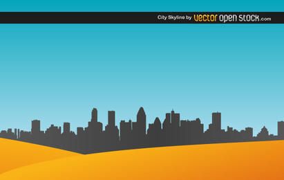 City Skyline with sand City Skyline with sand