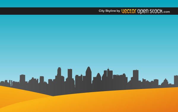 Skyline de la ciudad con arena Skyline de la ciudad con arena