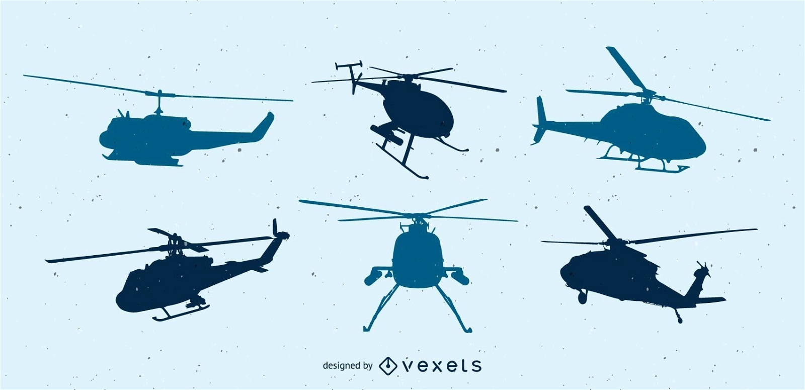 Paquete de vectores de helicópteros