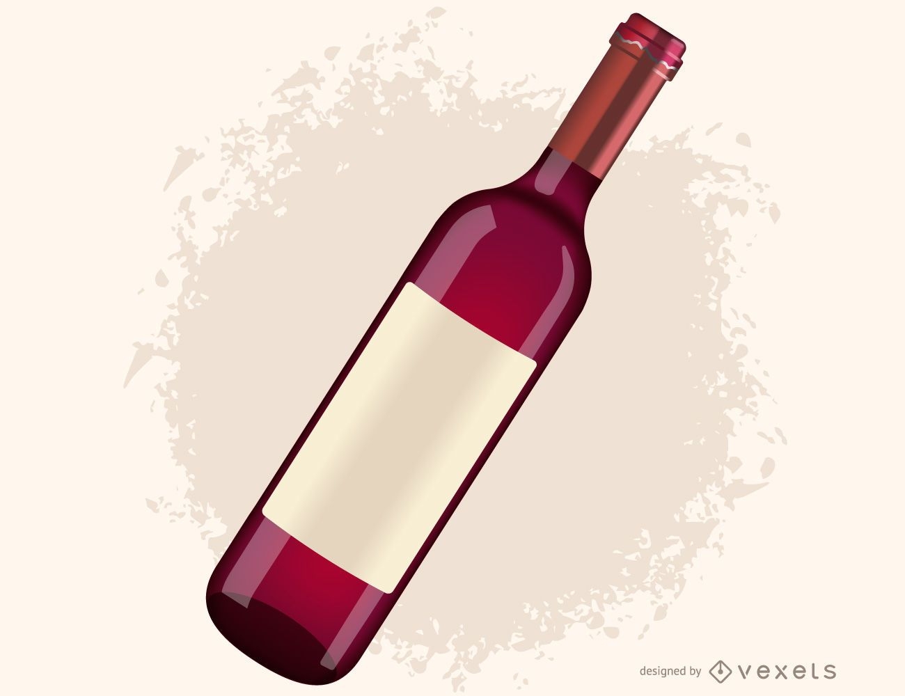 Rotweinflasche Vektor