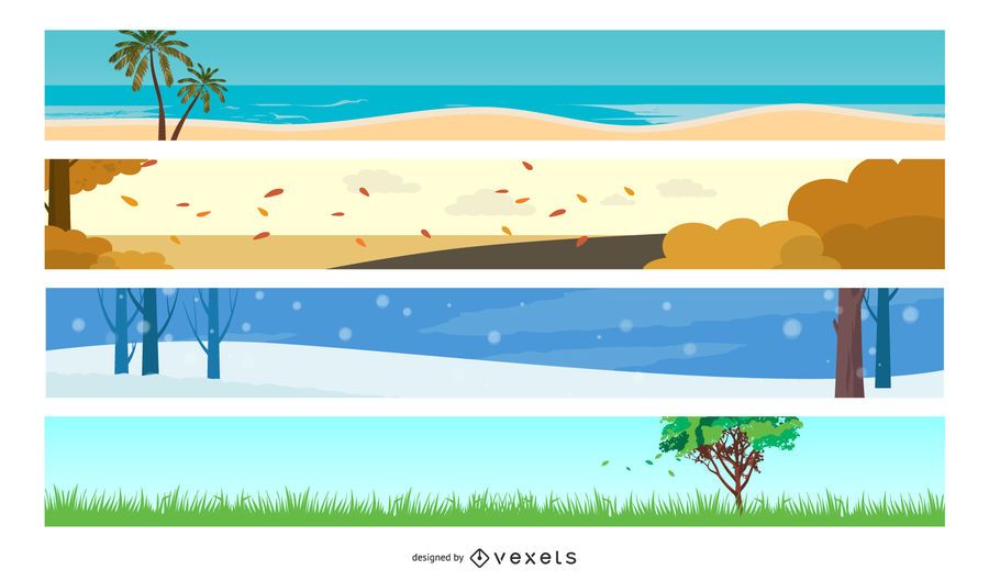 4 Seasons illustration Design 4 Seasons illustration Design