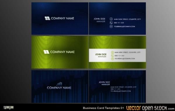 Vector Business Card Templates 01 Vector Business Card Templates 01