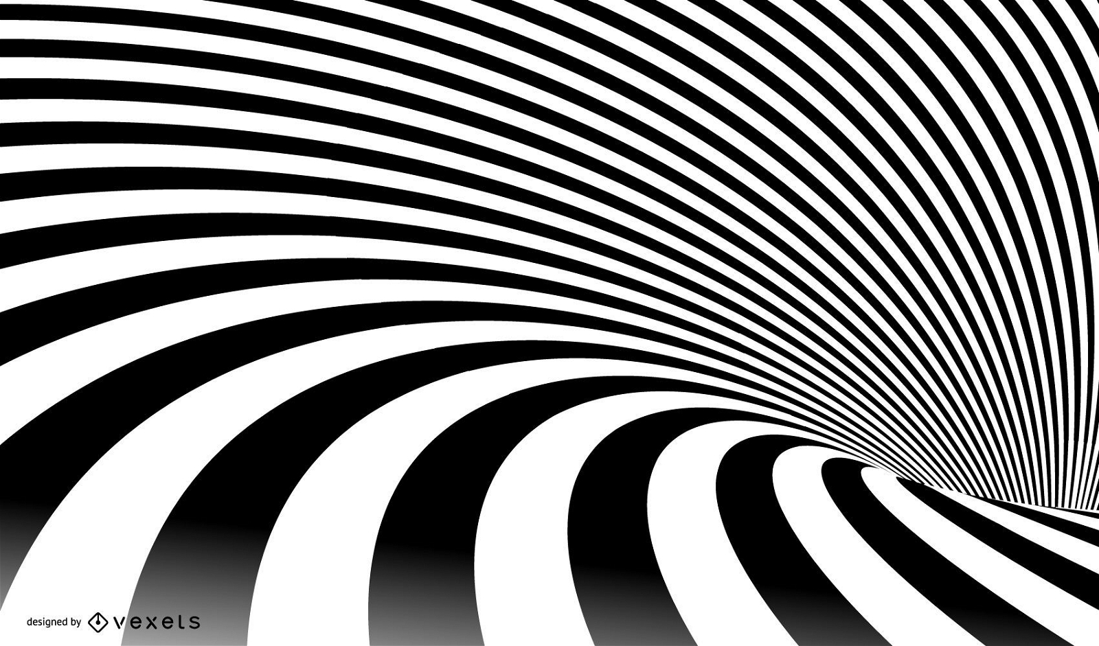 Abstract Spiral Striped Vector