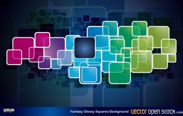 Fantasy Glossy Squares Hintergrund
