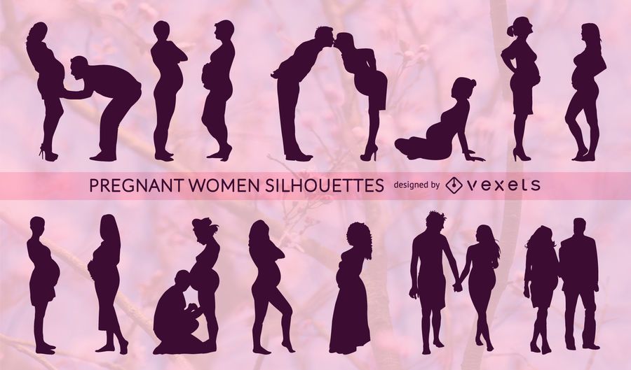 Silhouettes Pregnant Women Silhouettes Pregnant Women