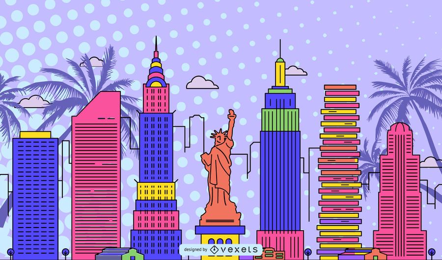 Impresionante vector de fondo Pop Art Style Impresionante vector de fondo Pop Art Style