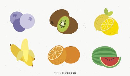 Iconos libres de la fruta del vector