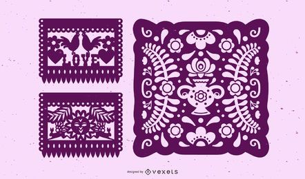 Folk Paper-Cuts Vectors