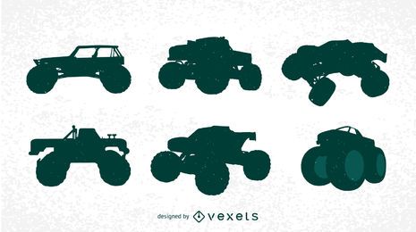 Kostenlose Bigfoot Cars Silhouetten