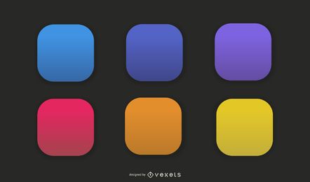 Conjunto de fondo de iconos de vector de aplicación