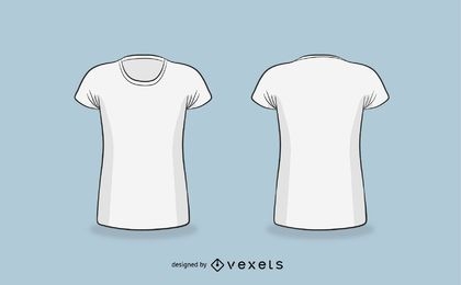 White T-Shirt Design Set Vector Download