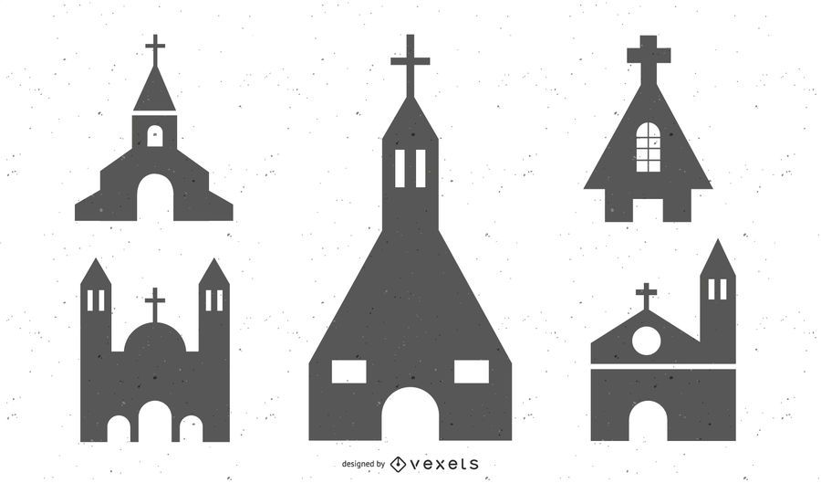Silhouetten der katholischen Kirche Silhouetten der katholischen Kirche