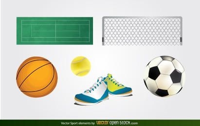 Elementos de esporte vetorial