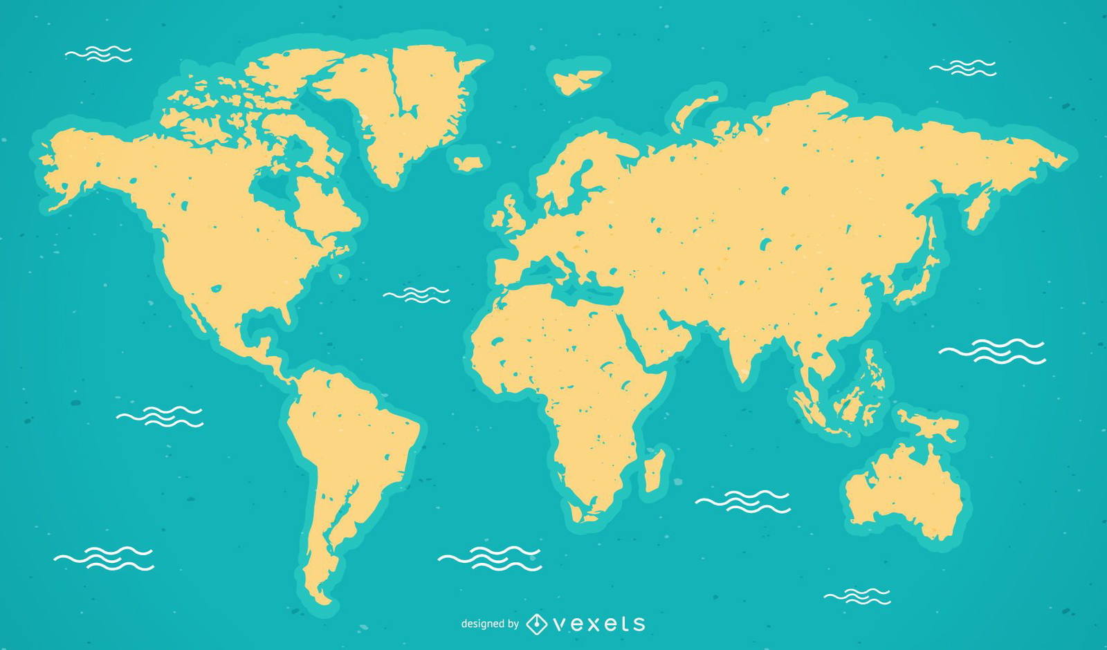 Mapa Del Mundo En Vectores 6328