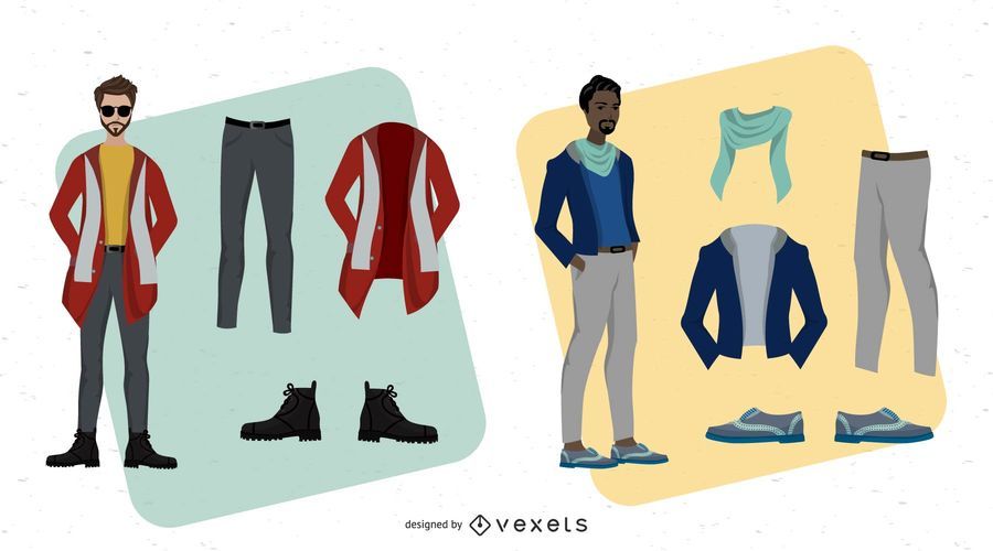 Moda Masculina Vector Art Moda Masculina Vector Art