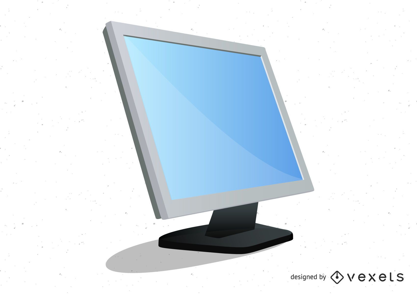 Realistischer Desktop-Monitor-Vektor