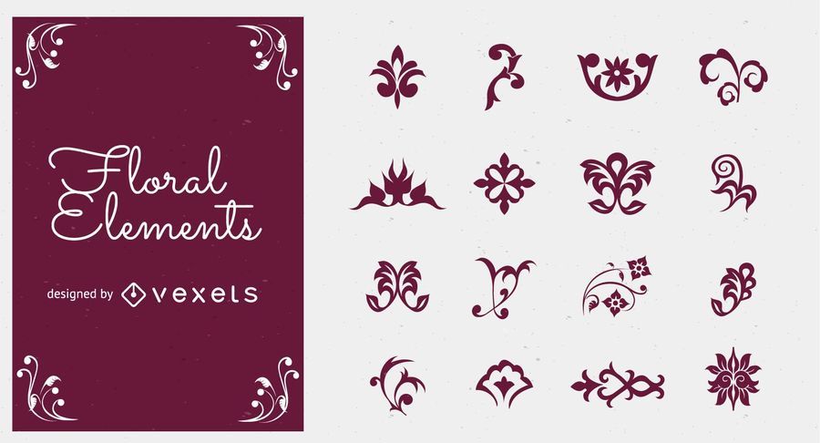 Vector Floral Elements Vector Floral Elements
