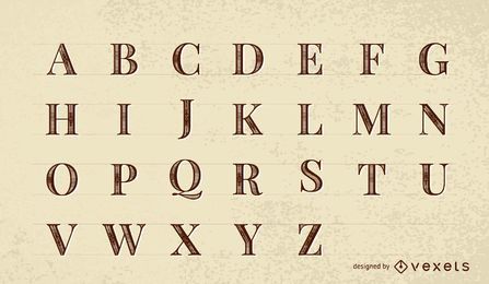 Vector Font: Roman Print