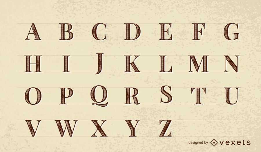 Vector Font: Roman Print Vector Font: Roman Print