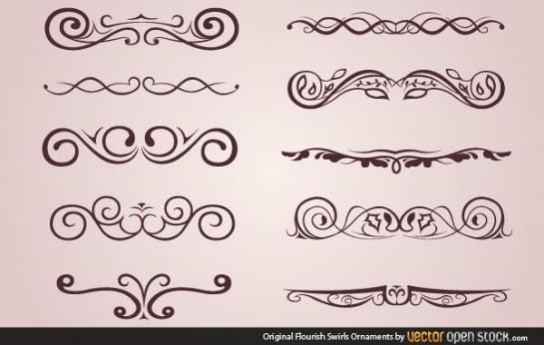 Flourish original redemoinhos ornamentos Flourish original redemoinhos ornamentos