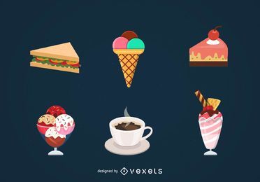 Food vector set