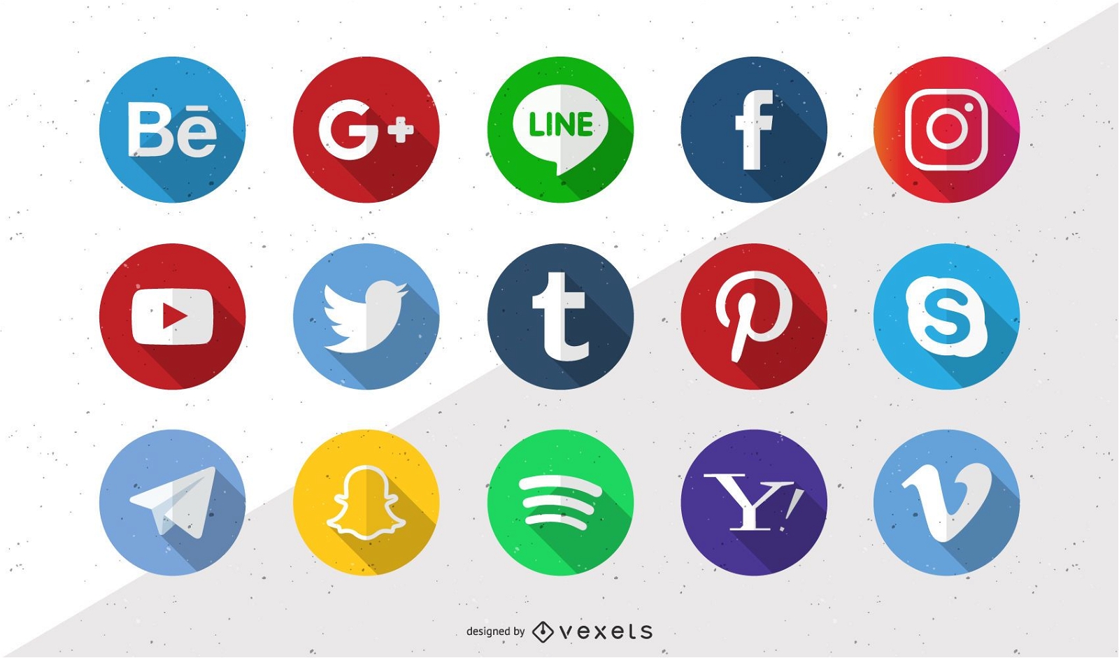 Nuevos iconos vectoriales de redes sociales