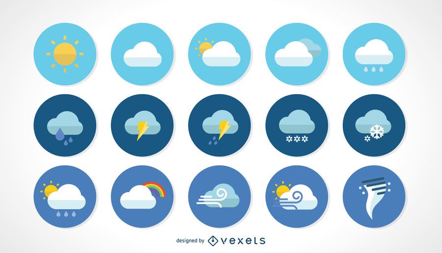 VECTOR ICONOS DEL TIEMPO VECTOR ICONOS DEL TIEMPO