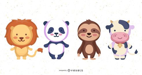Alimente-me com animais: um conjunto de ícones de feed RSS grátis