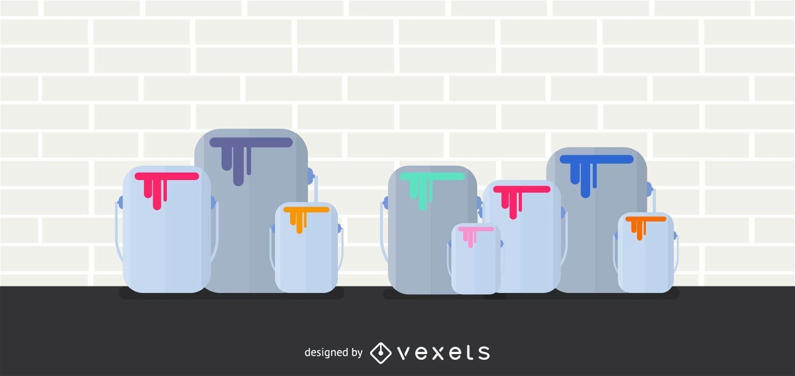 Paint Cans Vector