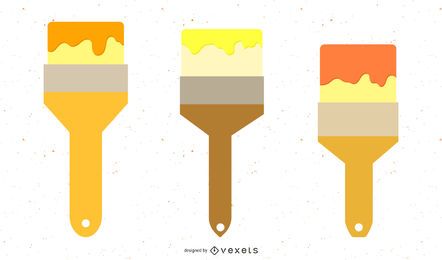 Paint Brush Vector Pack Vector Download