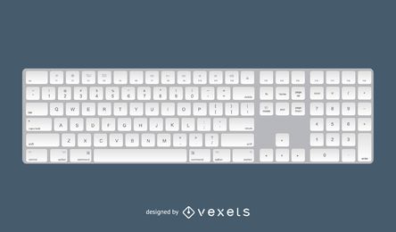 Teclado Apple Diseño 3D Teclado Apple Diseño 3D