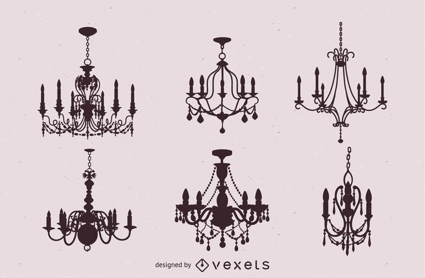 Six Vintage Chandeliers Six Vintage Chandeliers