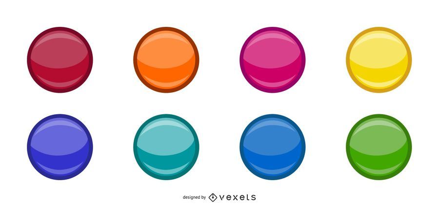 Glassy Buttons Vector Glassy Buttons Vector