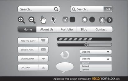Apple mag Webdesign-Elemente