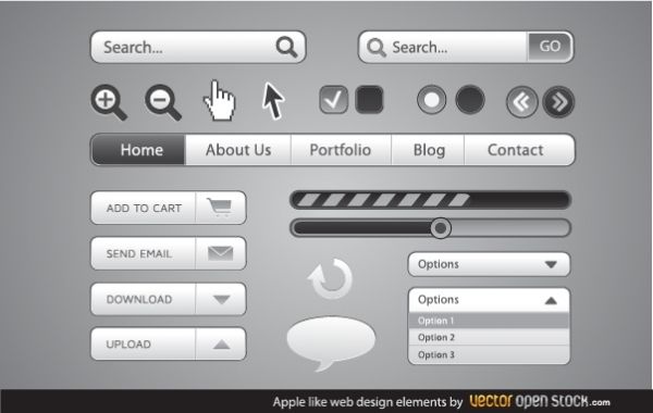 Apple like Web Design Elements
