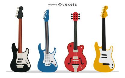 Verschiedene Vektorgitarre