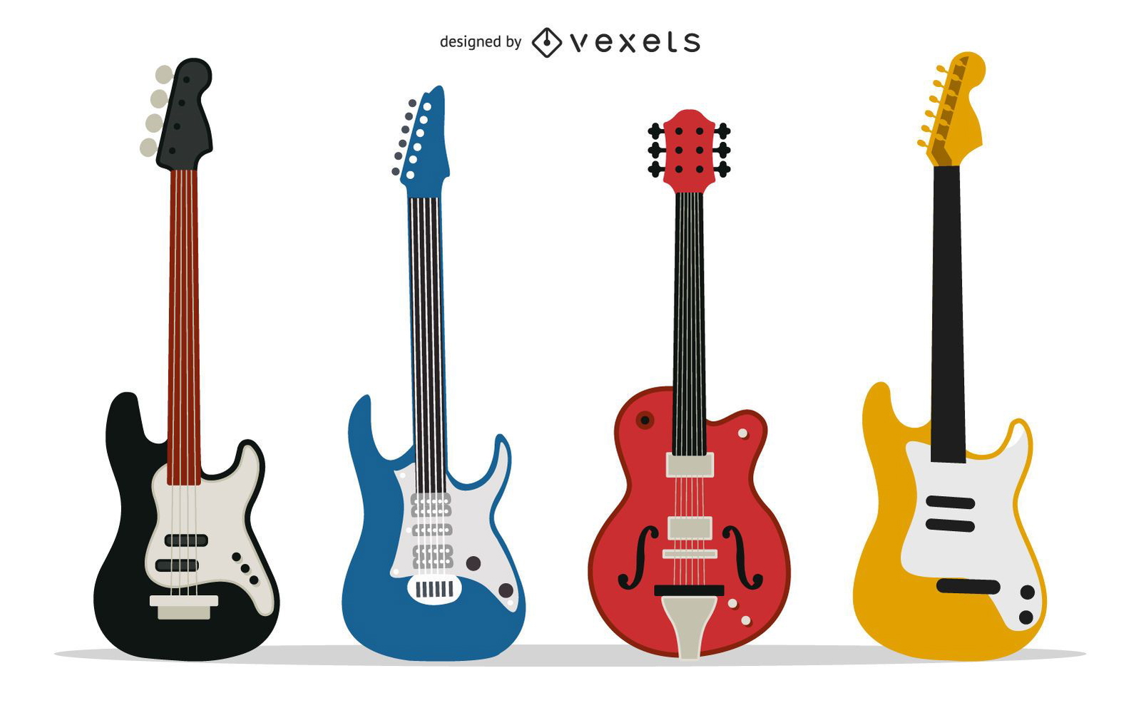 Guitarra de vários vetores