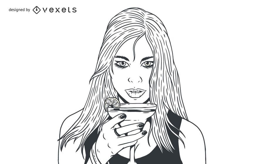 Hand Drawn Sketch Woman Hand Drawn Sketch Woman