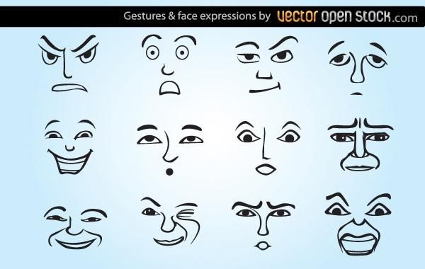 Gestos y expresiones faciales. Gestos y expresiones faciales.