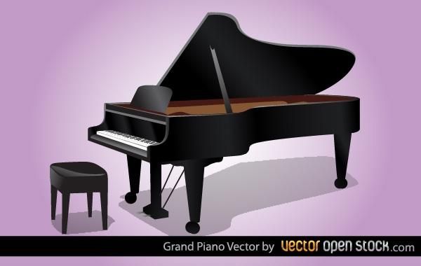 Vector de piano de cola Vector de piano de cola