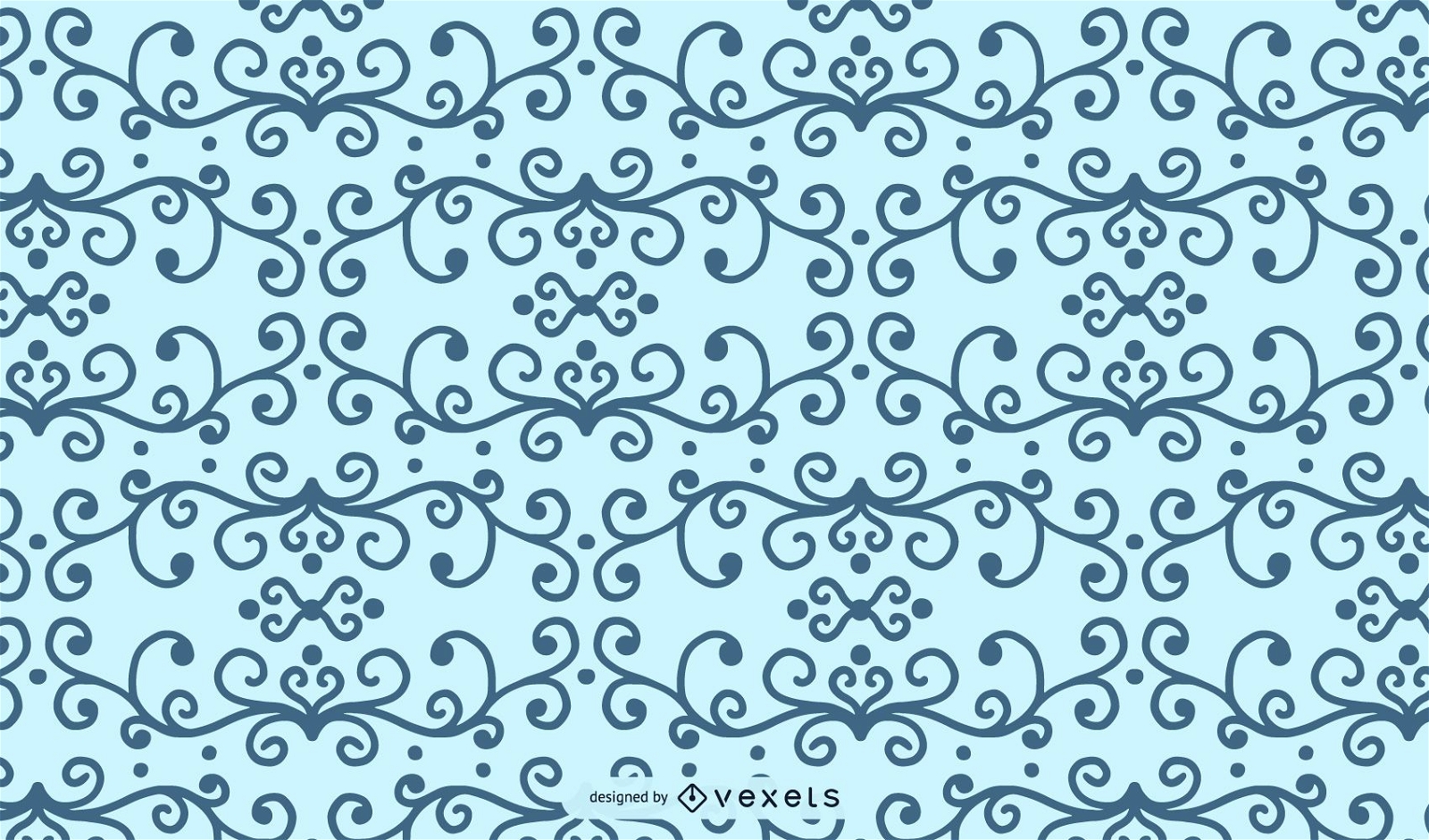 Swirl Floral Pattern Shape