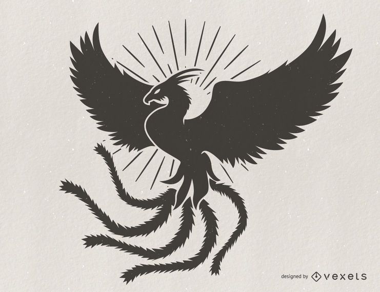 Phoenix silueta ilustración Phoenix silueta ilustración