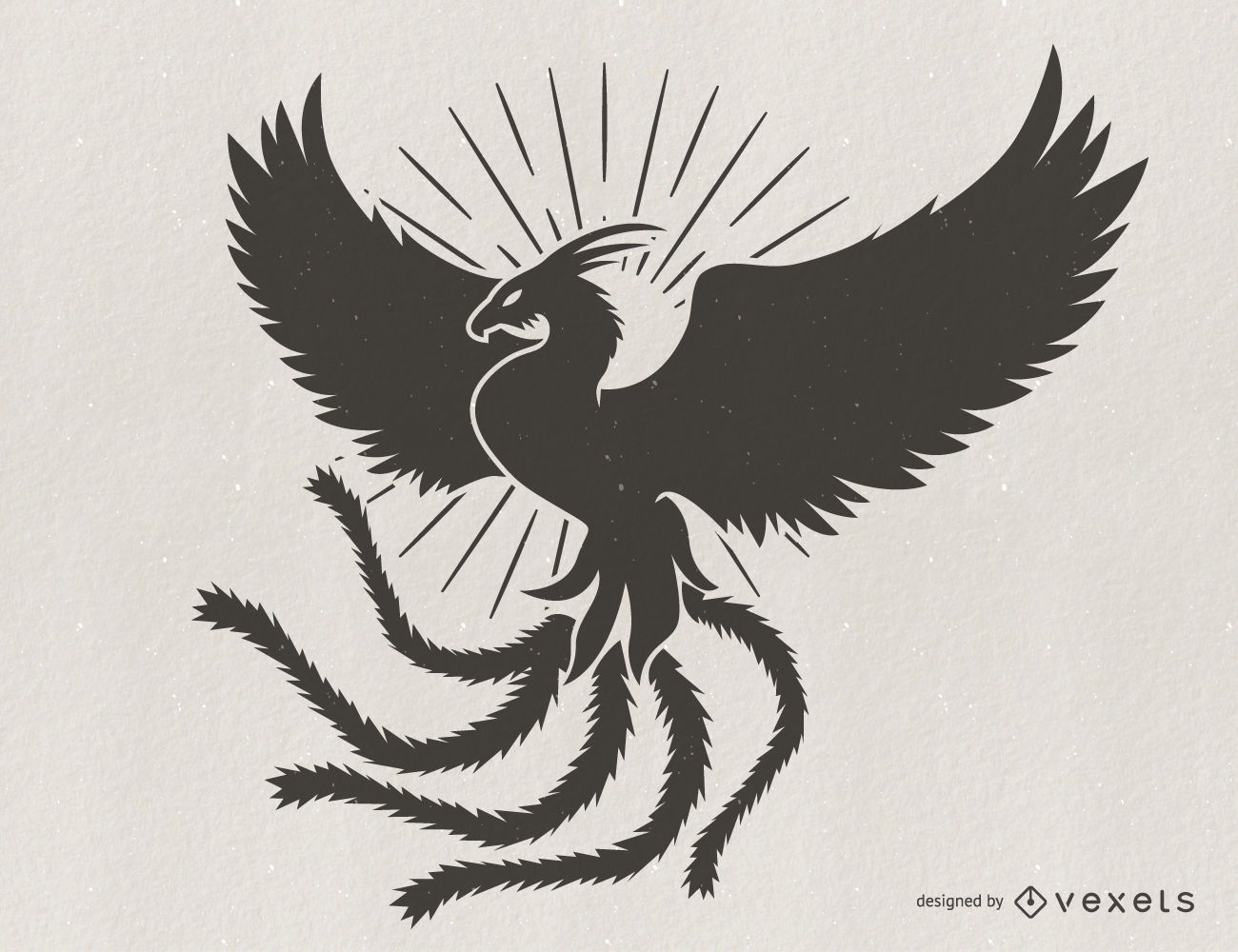 Ilustração da silhueta de Phoenix